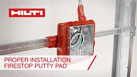 fire rating electric panel boxes in party wall|hilti putty pads.